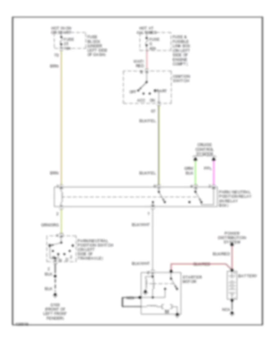 Starting Wiring Diagram A T for Nissan Altima SE 2000