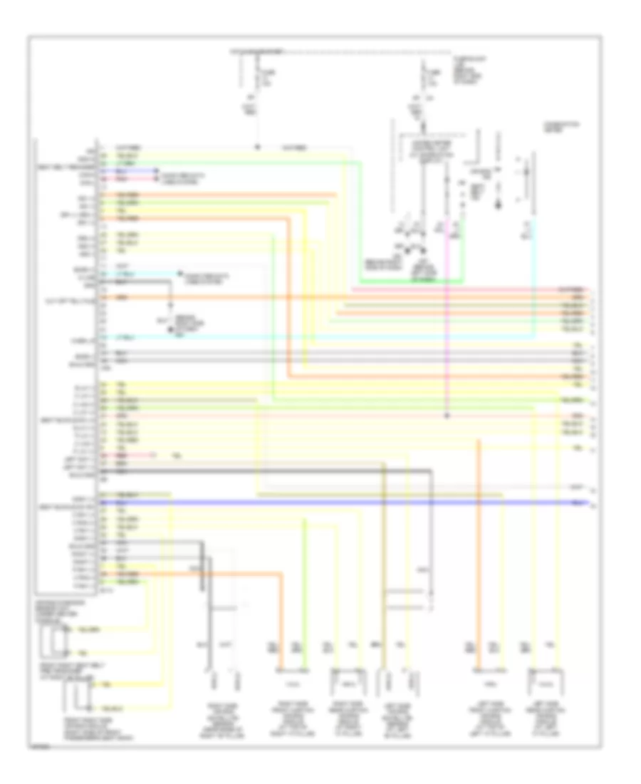 Supplemental Restraints Wiring Diagram 1 of 2 for Nissan Pathfinder LE 2009