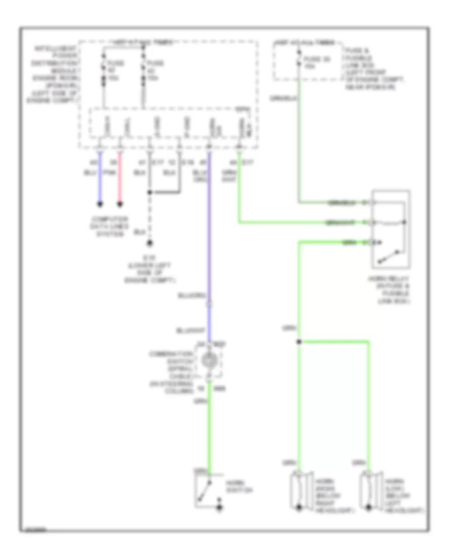 Horn Wiring Diagram for Nissan Altima S 2007