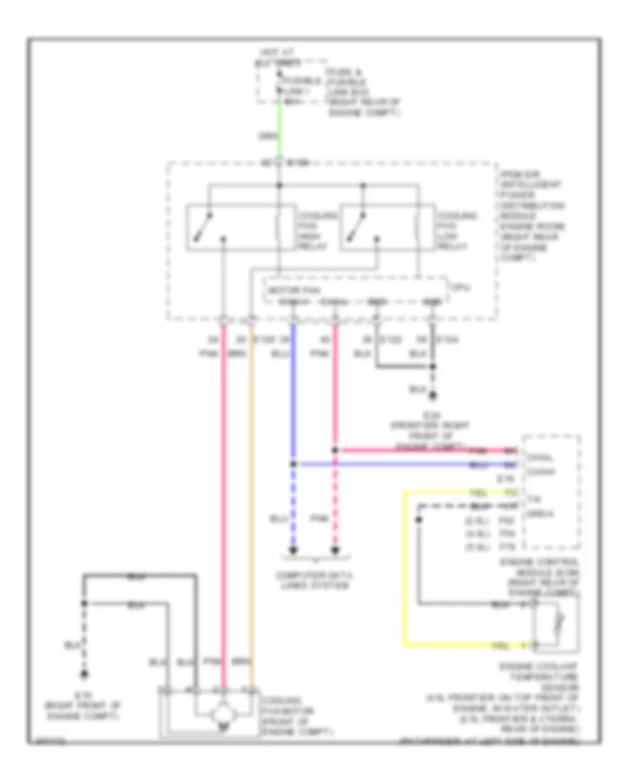 Cooling Fan Wiring Diagram for Nissan Pathfinder S 2009