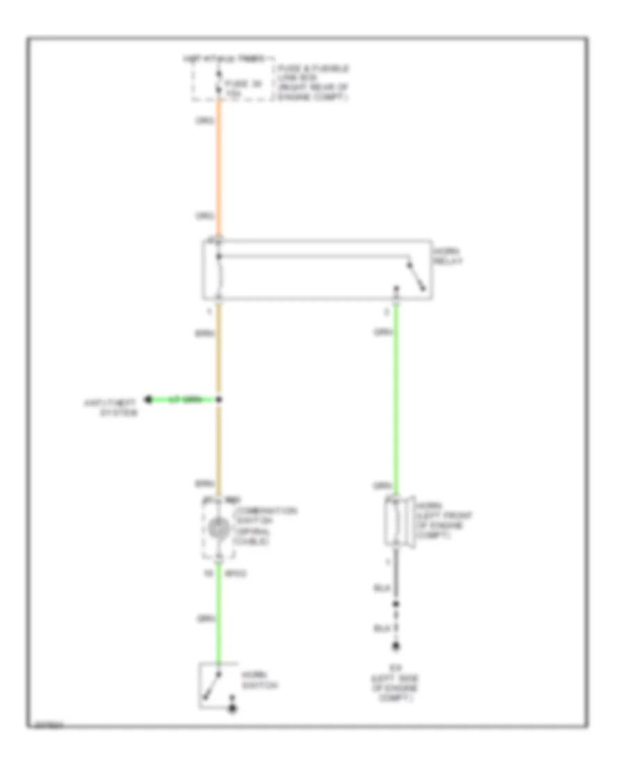 Horn Wiring Diagram for Nissan Pathfinder S 2009