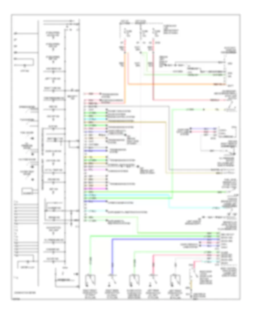 Instrument Cluster Wiring Diagram for Nissan Pathfinder S 2009