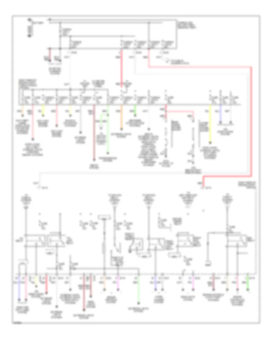 Power Distribution Wiring Diagram 1 of 2 for Nissan Pathfinder S 2009
