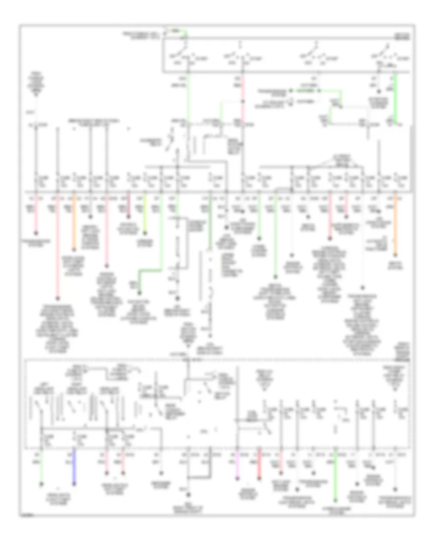 Power Distribution Wiring Diagram 2 of 2 for Nissan Pathfinder S 2009