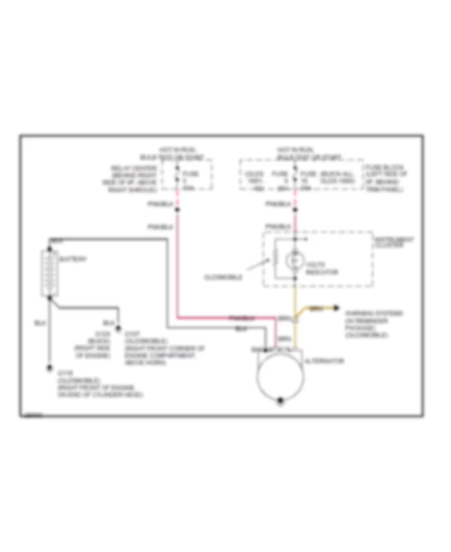 Charging Wiring Diagram for Oldsmobile Eighty Eight Royale Brougham 1991