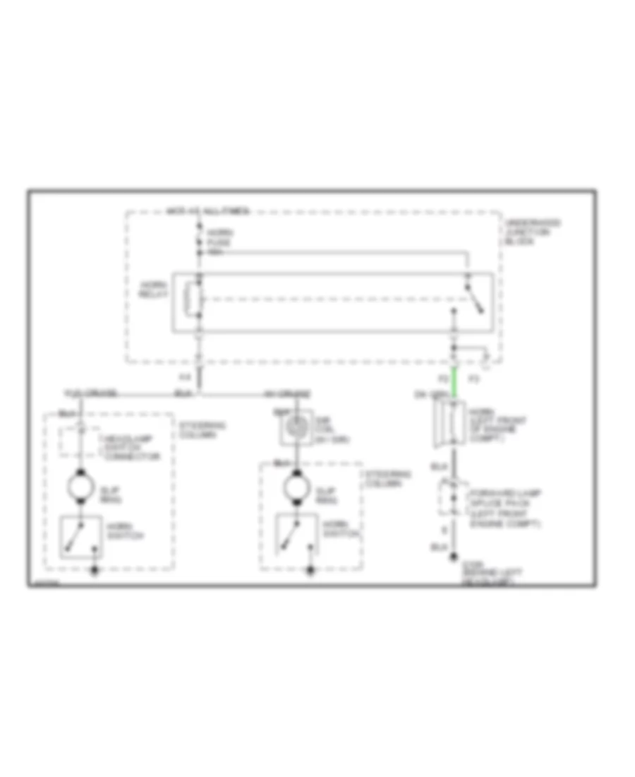Horn Wiring Diagram for Saturn SC2 1994