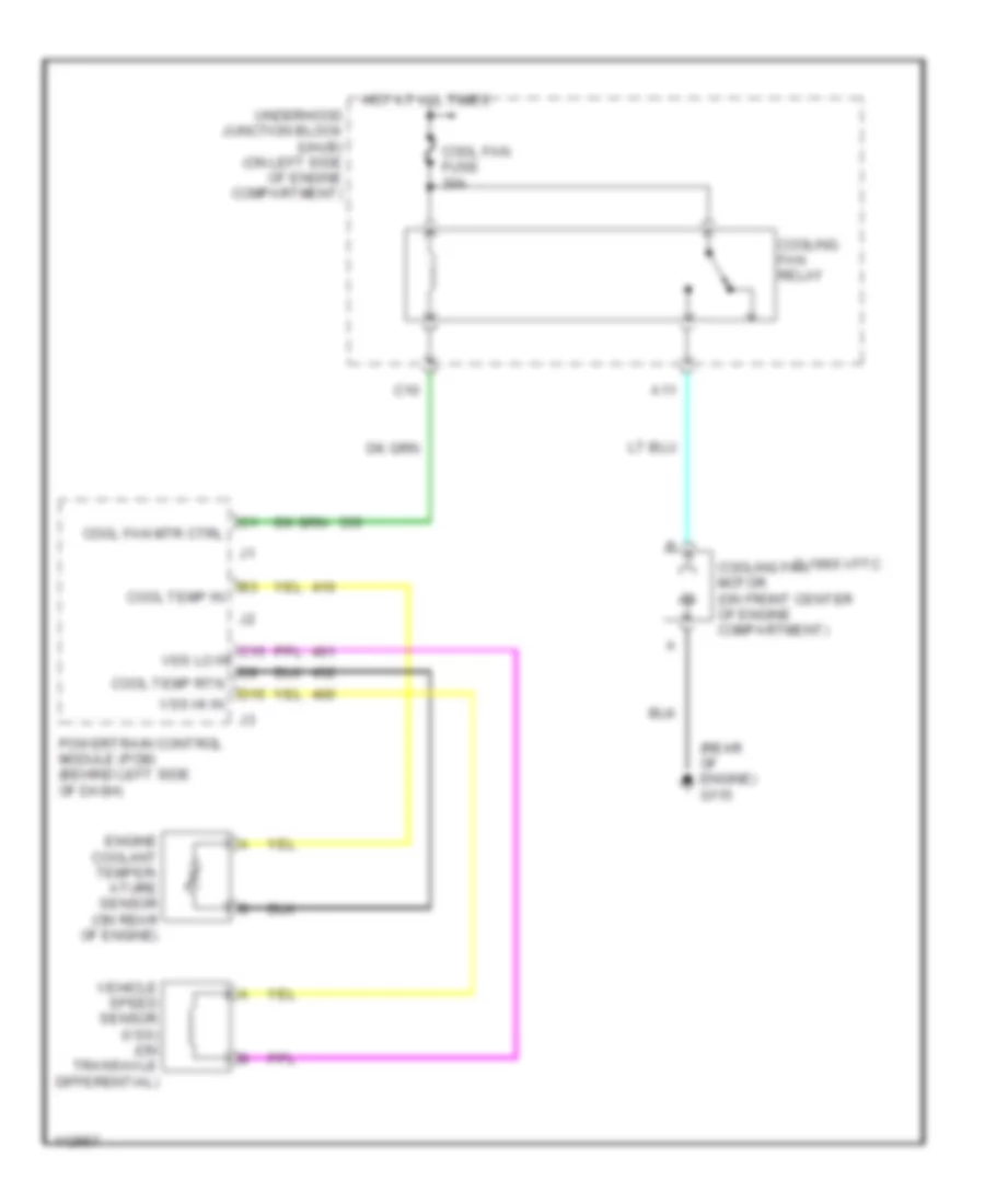 Cooling Fan Wiring Diagram for Saturn SC2 1999