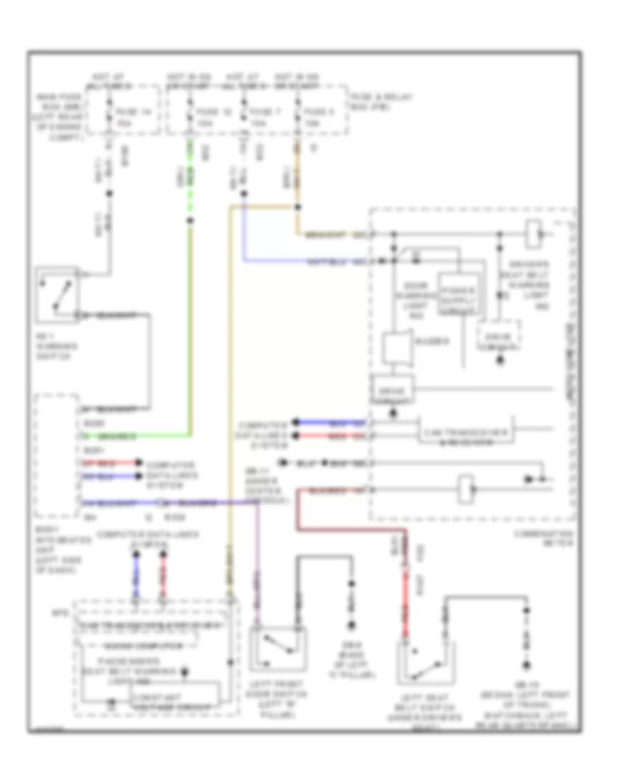 Chime Wiring Diagram for Subaru Impreza WRX 2013