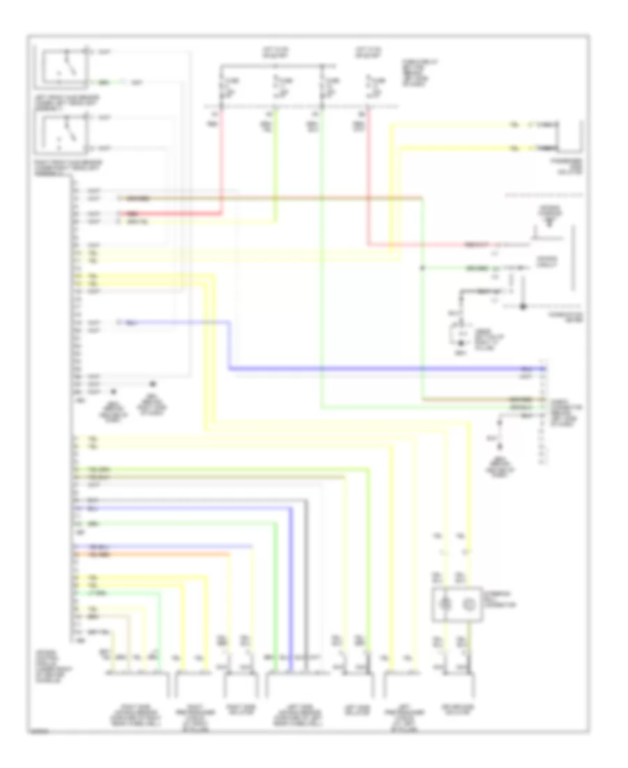 Supplemental Restraints Wiring Diagram for Subaru Impreza WRX 2005