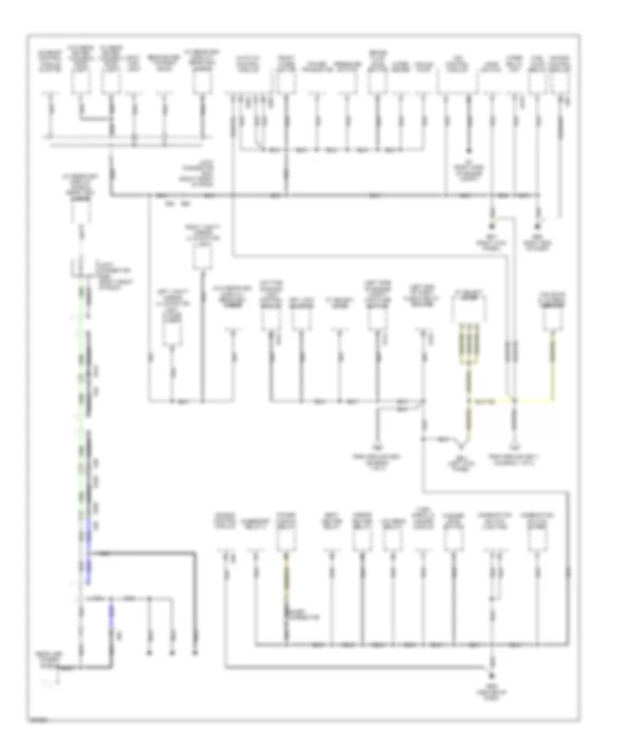 Ground Distribution Wiring Diagram 3 of 3 for Subaru Tribeca Premium 2011