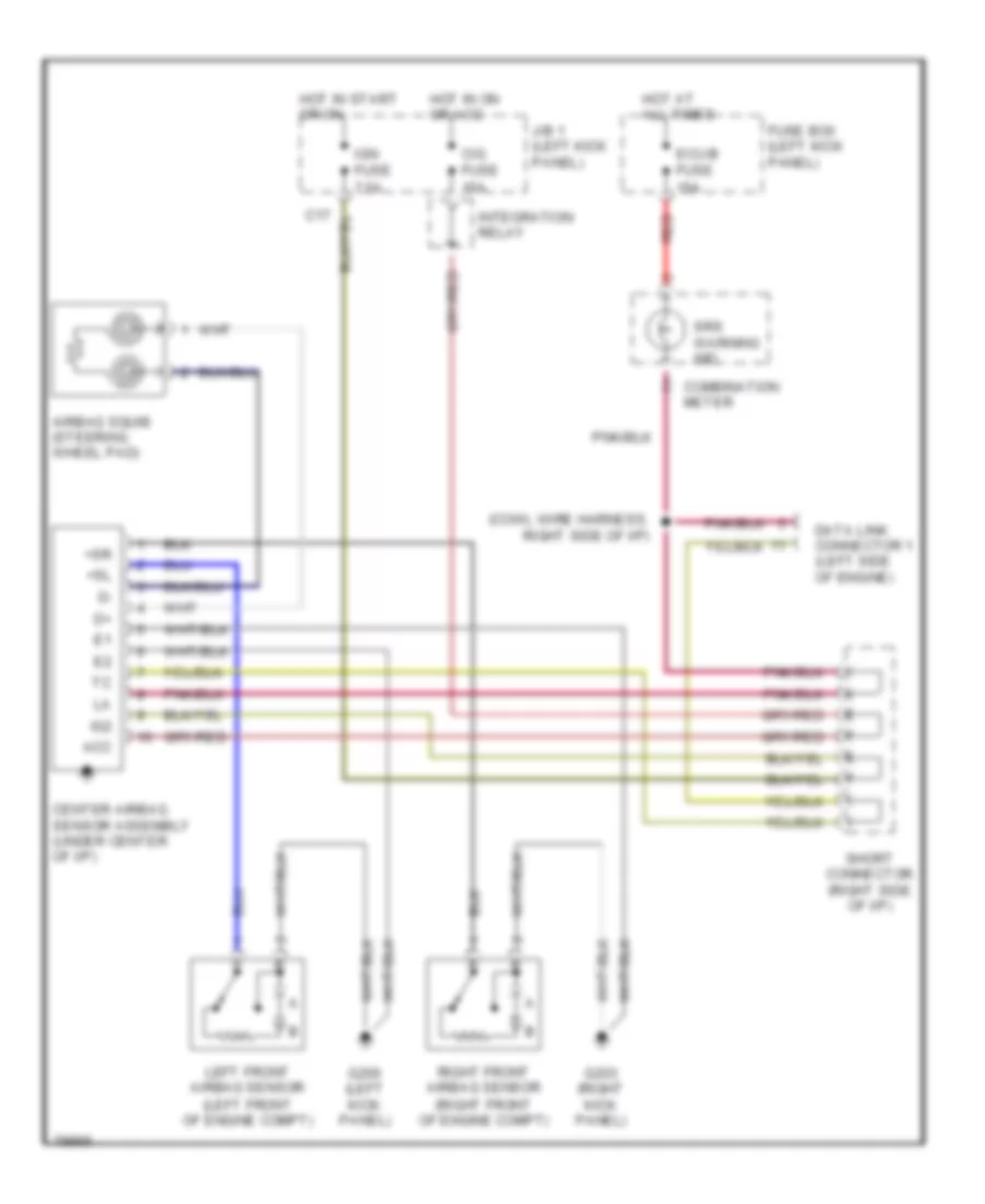 Supplemental Restraint Wiring Diagram for Toyota T100 SR5 1997
