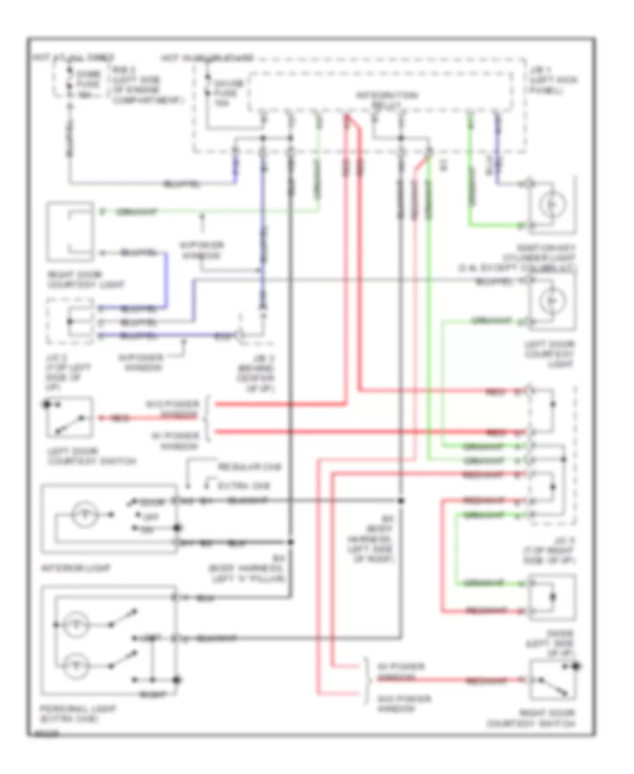 Courtesy Lamps Wiring Diagram for Toyota Tacoma SR5 1997