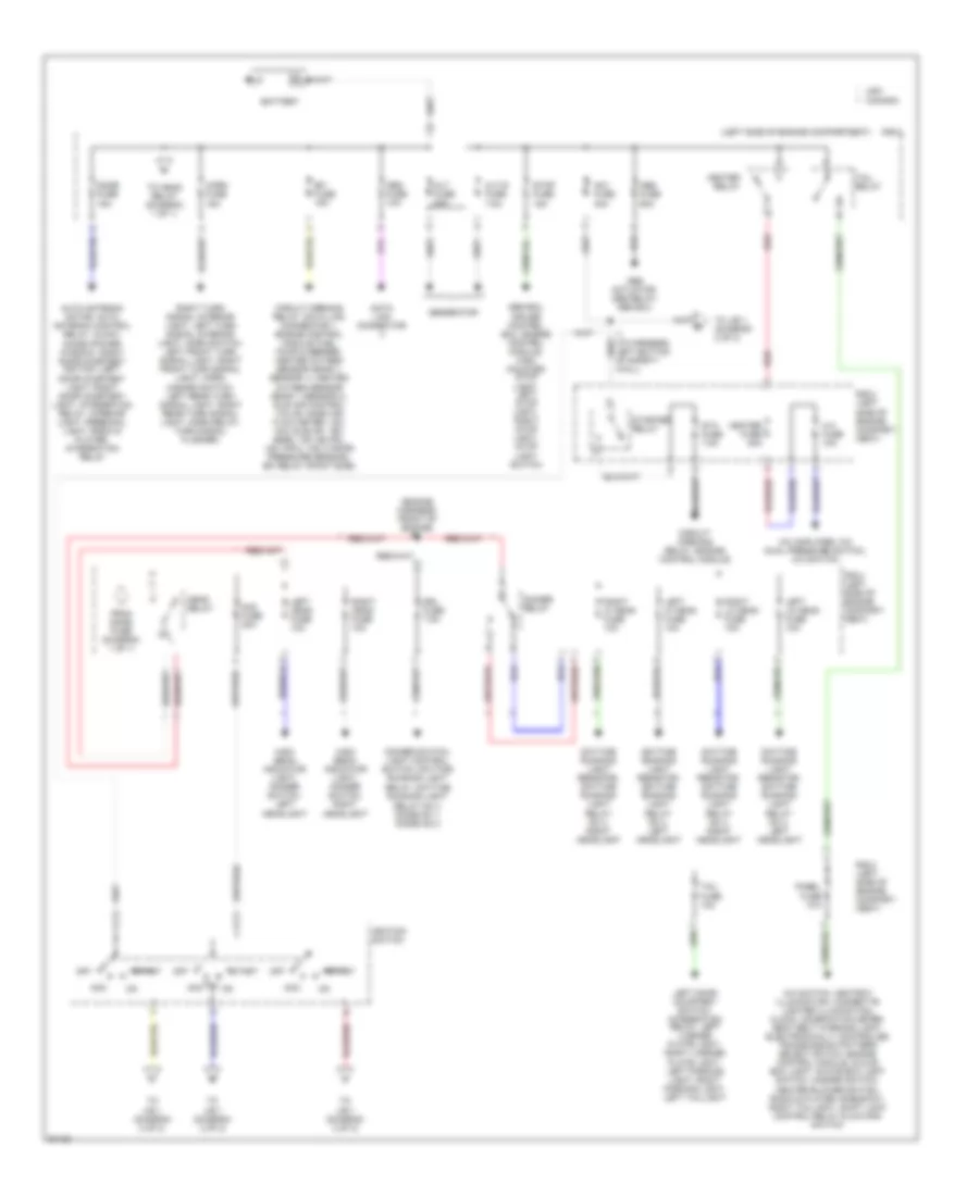 Power Distribution Wiring Diagram 1 of 2 for Toyota Tacoma SR5 1997