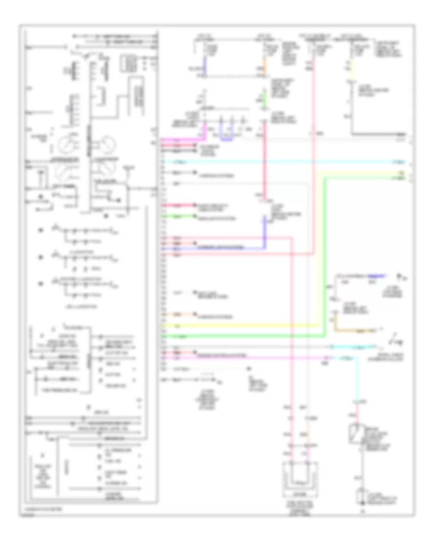 Instrument Cluster Wiring Diagram 1 of 2 for Toyota Avalon Limited 2011