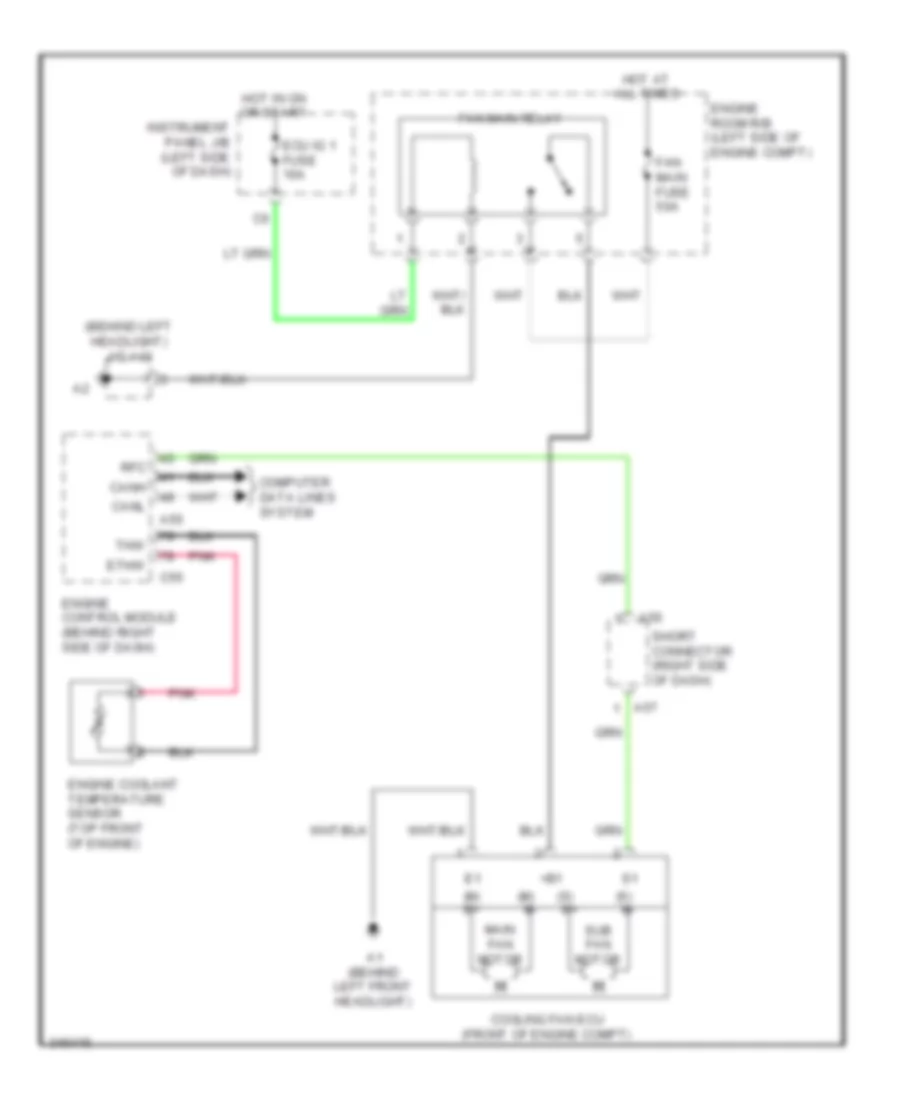 3.5L, Cooling Fan Wiring Diagram for Toyota Camry 2011
