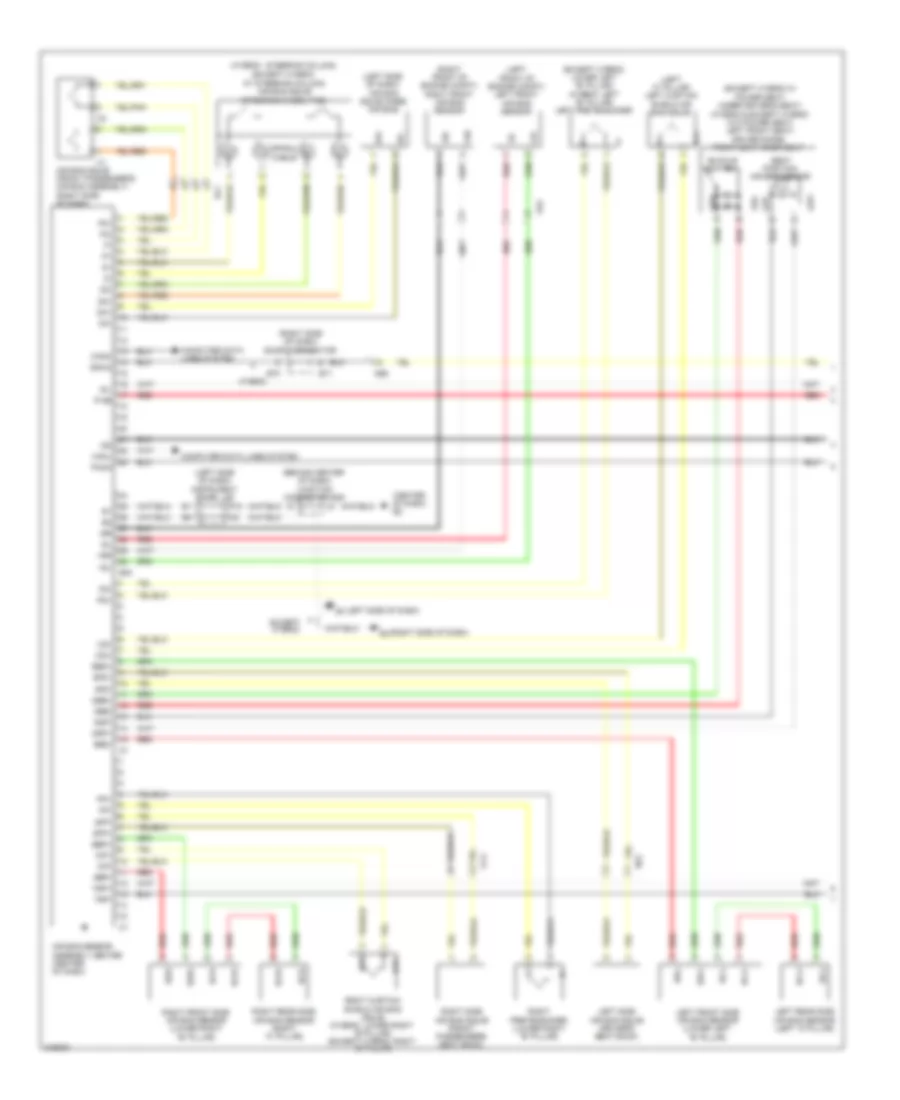 Supplemental Restraints Wiring Diagram 1 of 2 for Toyota Camry SE 2011