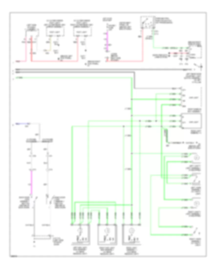 Courtesy Lamps Wiring Diagram Except Hybrid 2 of 2 for Toyota Highlander Hybrid Limited 2013
