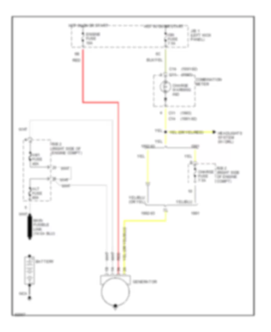 Charging Wiring Diagram for Toyota Pickup SR5 1991