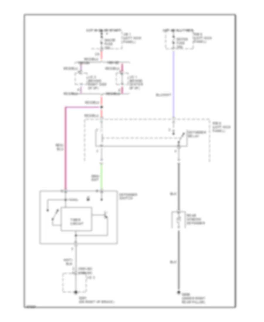 Defogger Wiring Diagram with Timer Wiring Diagram for Toyota Tercel DX 1991