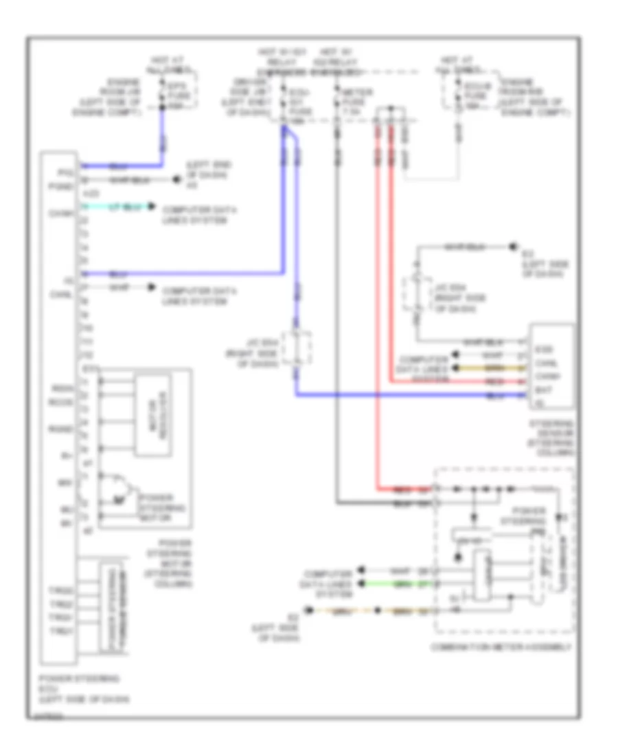 Electronic Power Steering Wiring Diagram for Toyota Matrix 2011