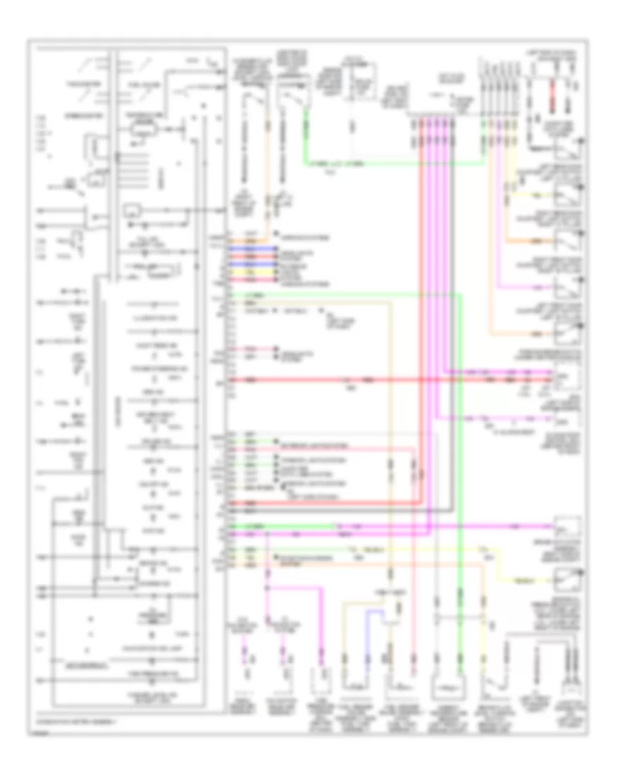 Instrument Cluster Wiring Diagram for Toyota Matrix 2011