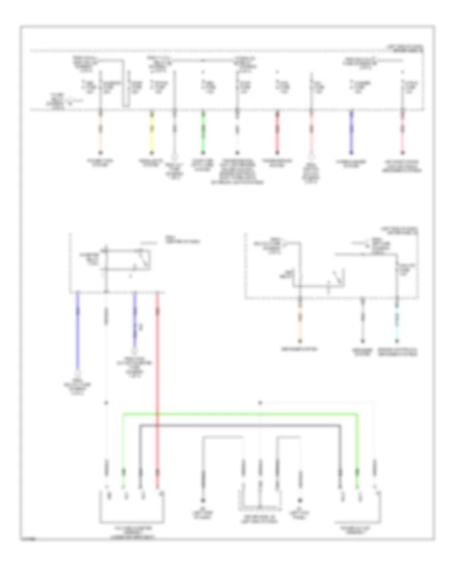 Power Distribution Wiring Diagram 3 of 3 for Toyota Matrix 2011