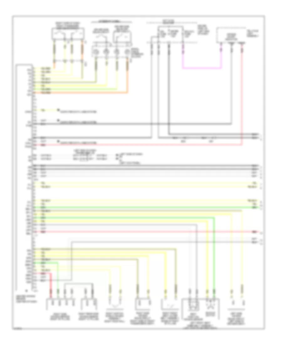 Supplemental Restraints Wiring Diagram 1 of 2 for Toyota Matrix 2011