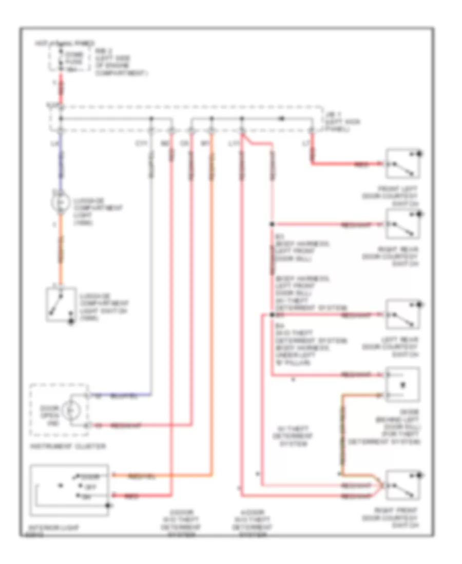 Courtesy Lamps Wiring Diagram for Toyota Tercel DX 1995