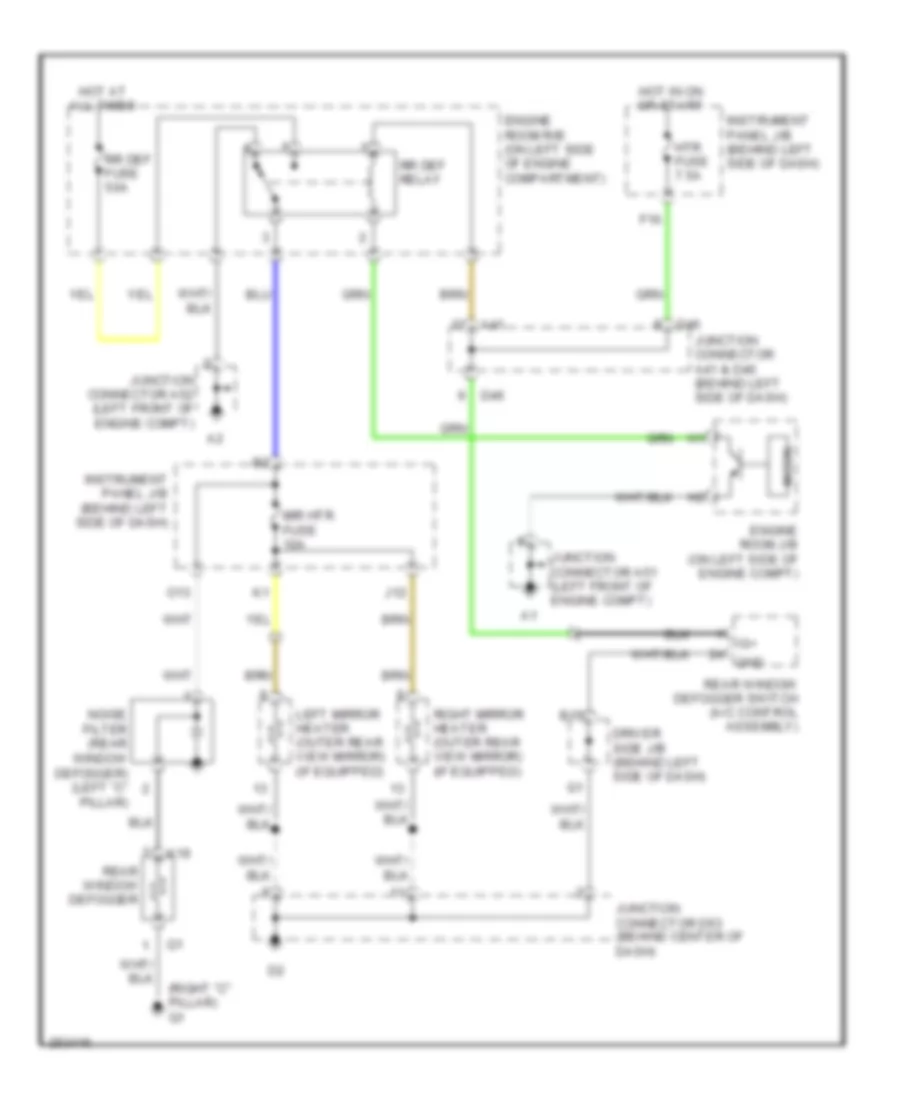Defoggers Wiring Diagram for Toyota Avalon Touring 2007