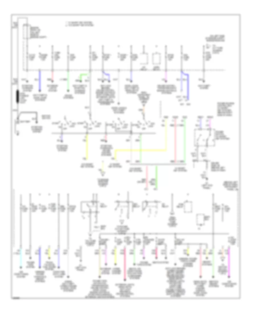 Power Distribution Wiring Diagram 1 of 2 for Toyota Avalon Touring 2007