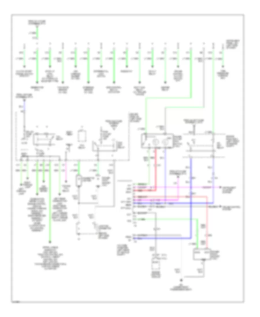 Power Distribution Wiring Diagram 3 of 3 for Toyota Tacoma X Runner 2011