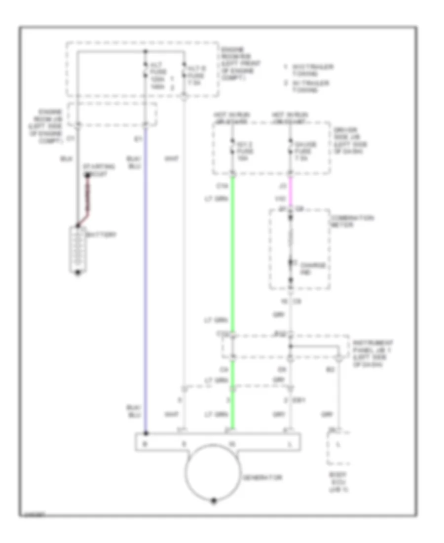 4 0L Charging Wiring Diagram for Toyota Tacoma X Runner 2011
