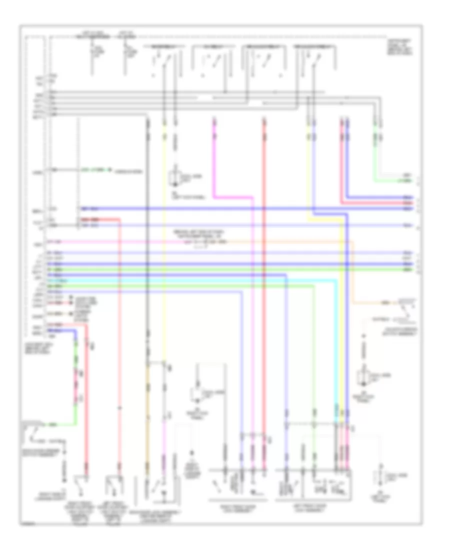 Forced Entry Wiring Diagram without Smart Key System 1 of 2 for Toyota Prius C 2014