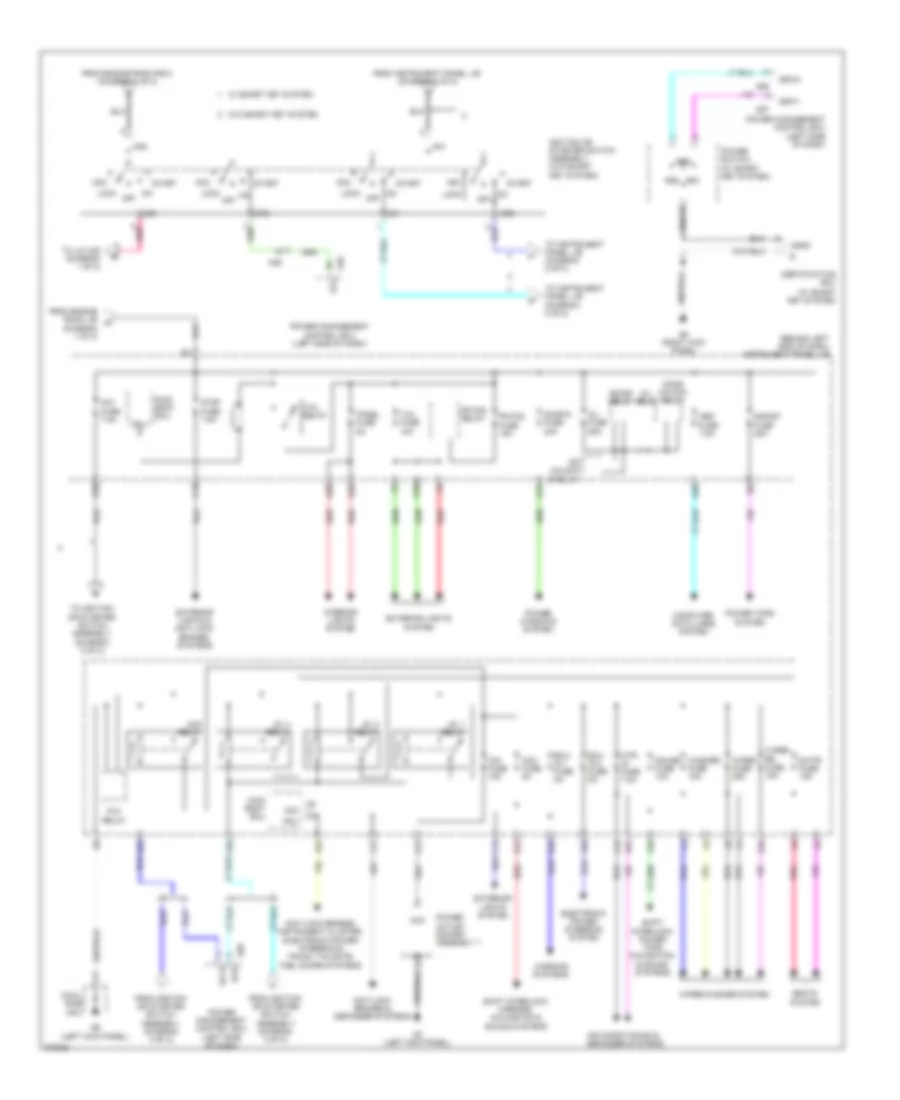 Power Distribution Wiring Diagram 2 of 2 for Toyota Prius C 2014