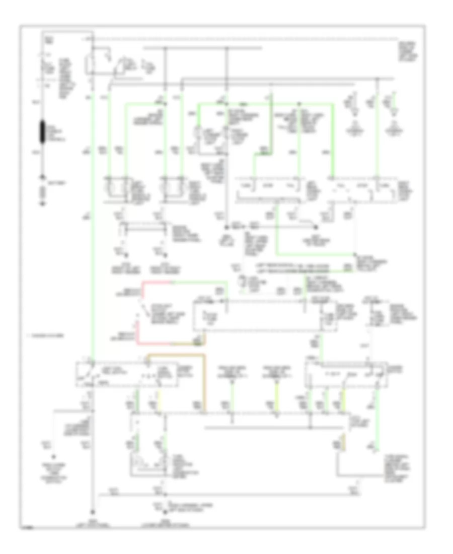 Exterior Lamps Wiring Diagram for Toyota Tercel DX 1996