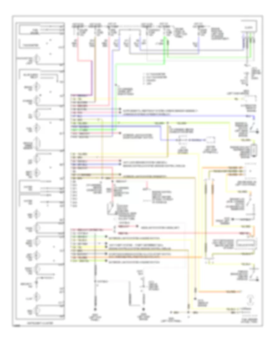 Instrument Cluster Wiring Diagram for Toyota Tercel DX 1996