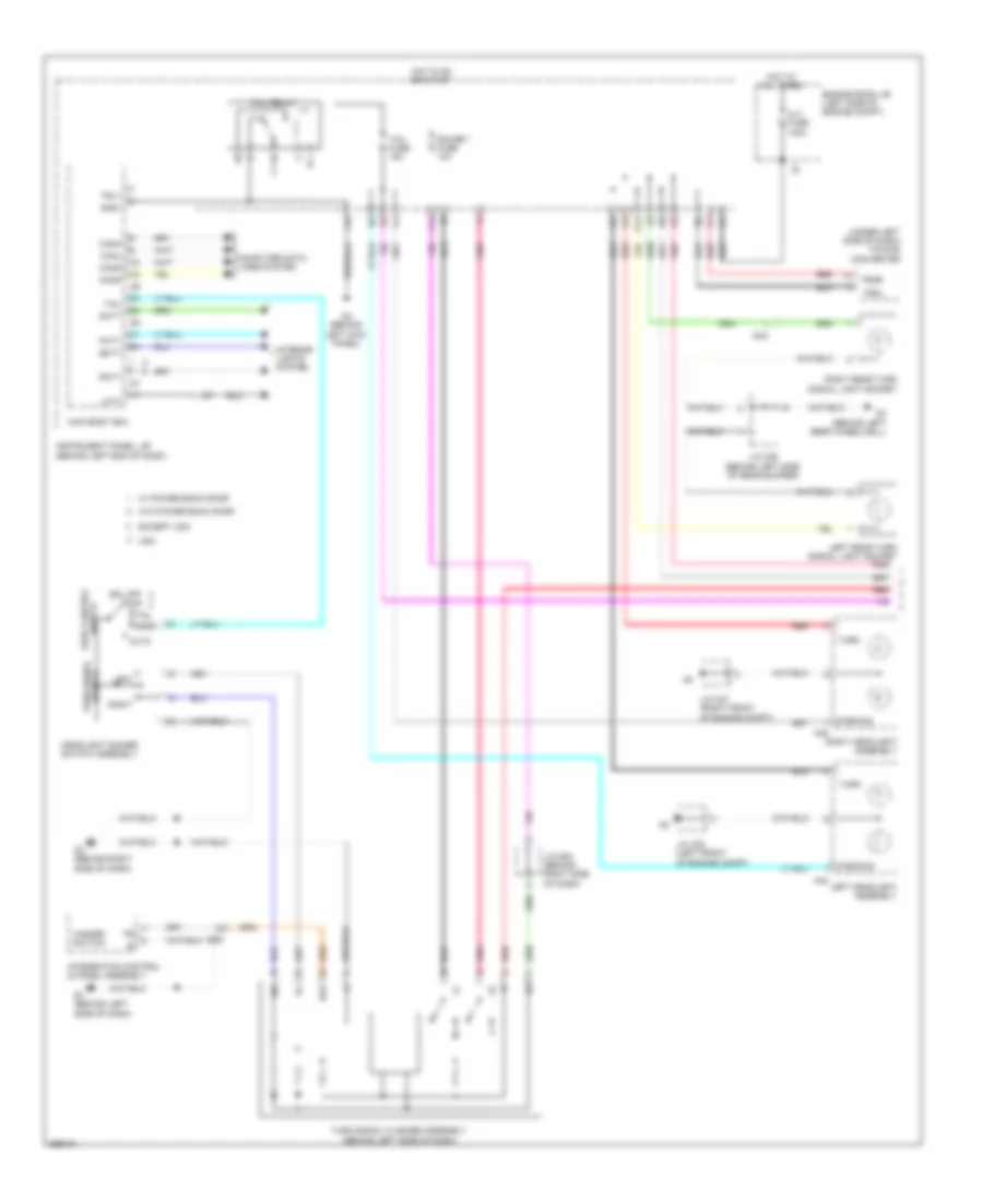 Exterior Lamps Wiring Diagram Except Hybrid 1 of 2 for Toyota Highlander Hybrid Limited 2012