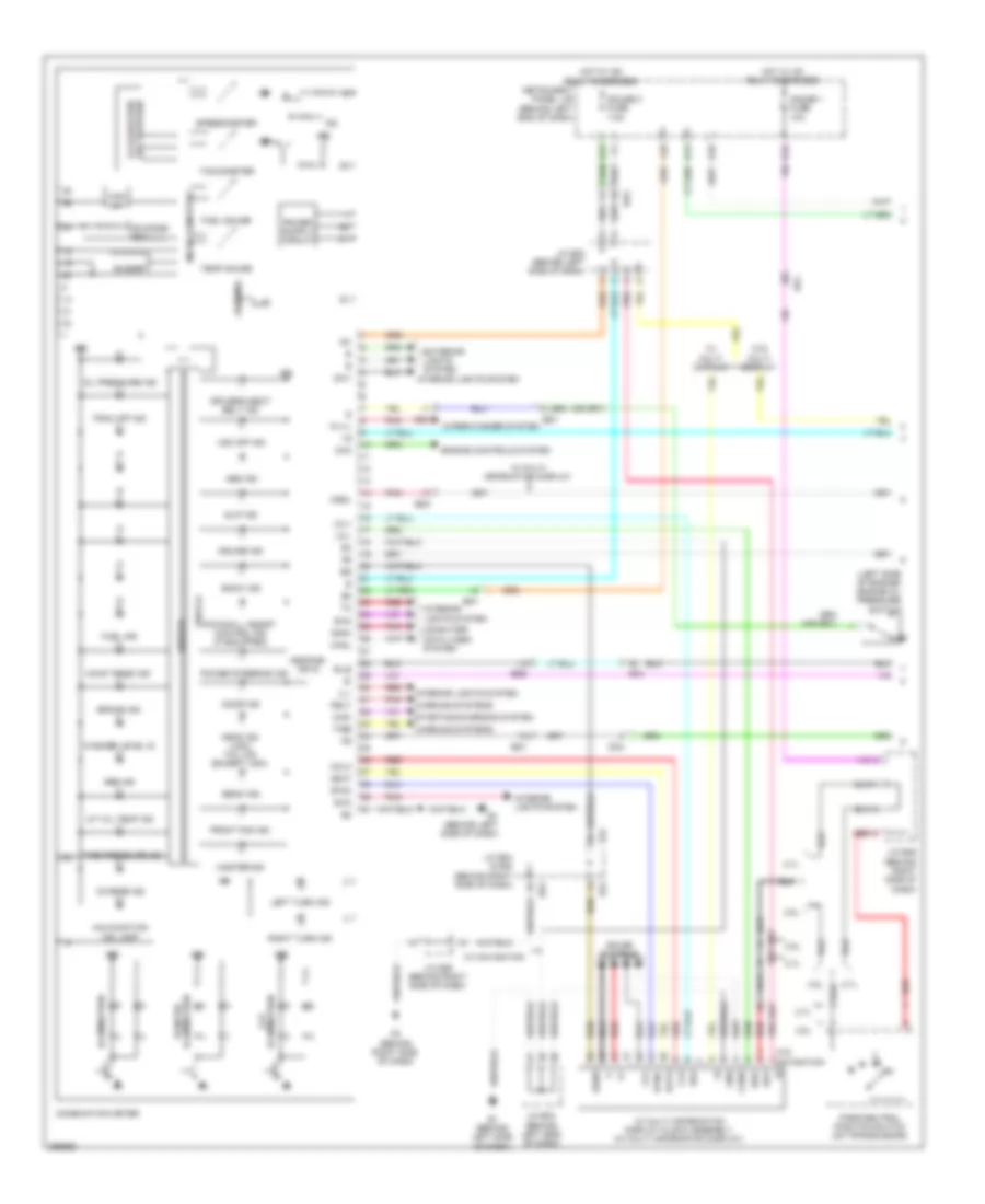 Instrument Cluster Wiring Diagram Except Hybrid 1 of 2 for Toyota Highlander Hybrid Limited 2012
