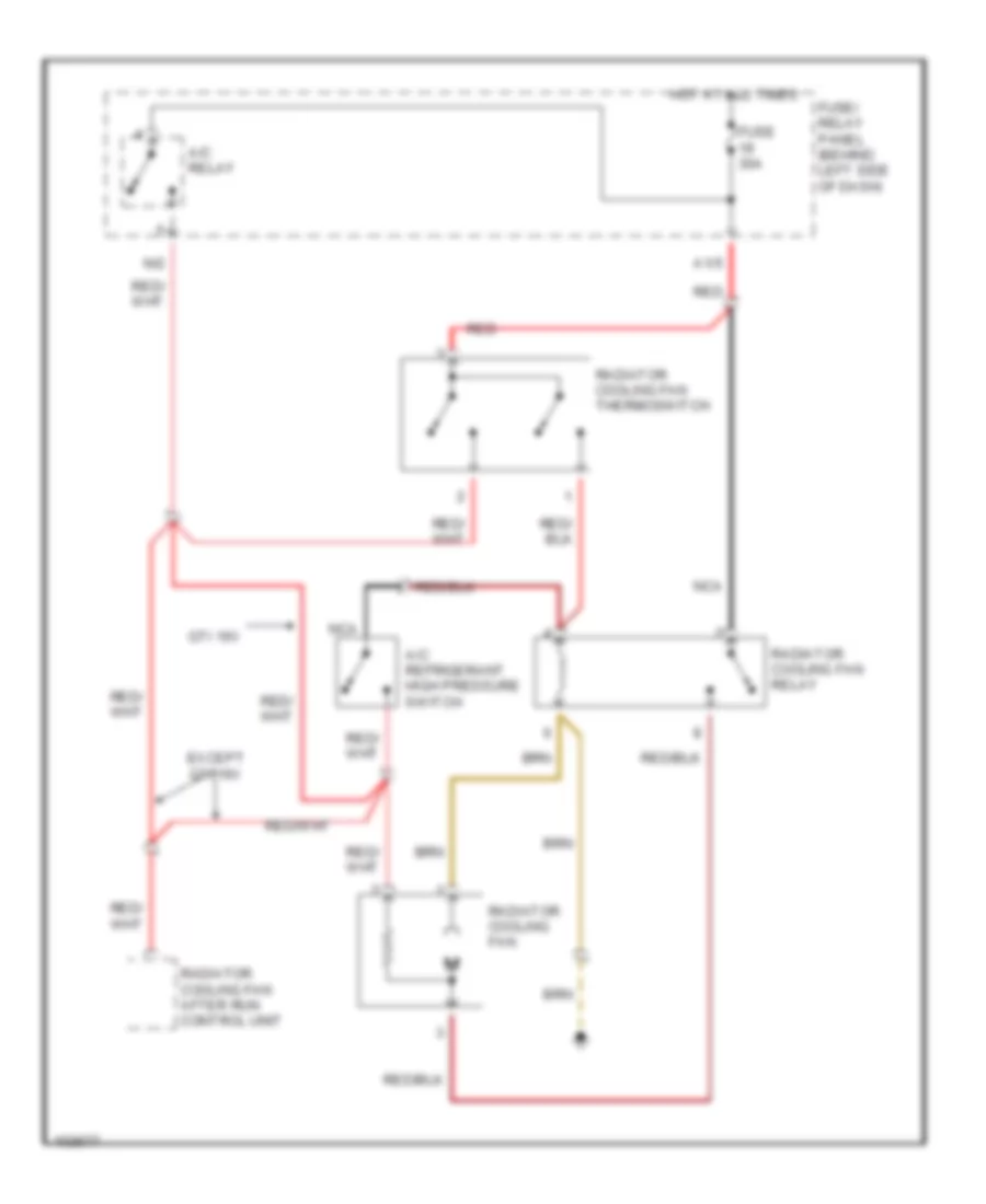 1 8L Cooling Fan Wiring Diagram with A C for Volkswagen Golf GL 1992