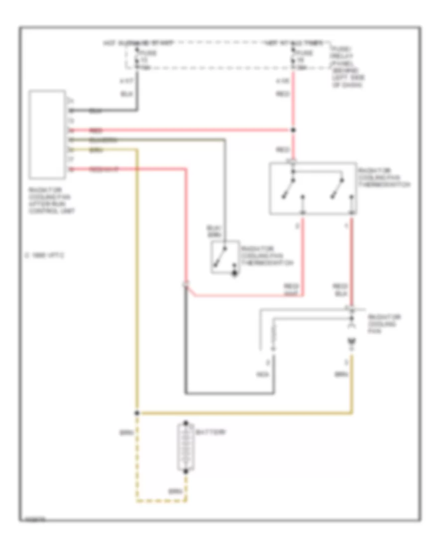 1 8L Cooling Fan Wiring Diagram without A C for Volkswagen Golf GL 1992