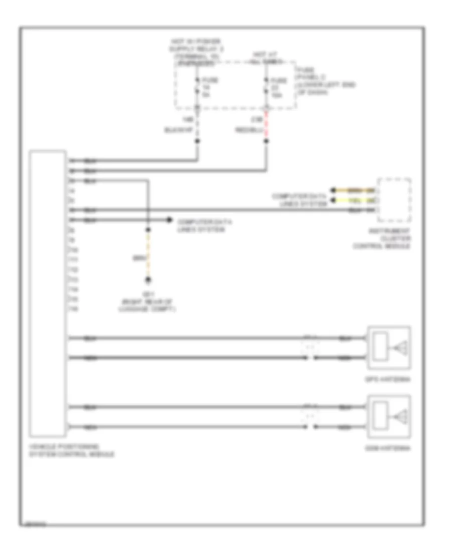 Vehicle Positioning System Control Module Wiring Diagram for Volkswagen Tiguan S 4Motion 2012